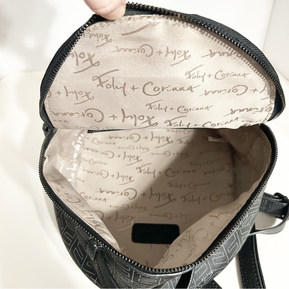 Foley and Carina Smooth Faux Leather  Backpack 3-D Cube Design Black Hardware main image 14